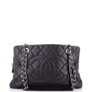 Chanel Medium Timeless CC Shopping Tote Quilted Caviar